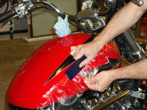 Clear Bra installation on Honda Motorcycle