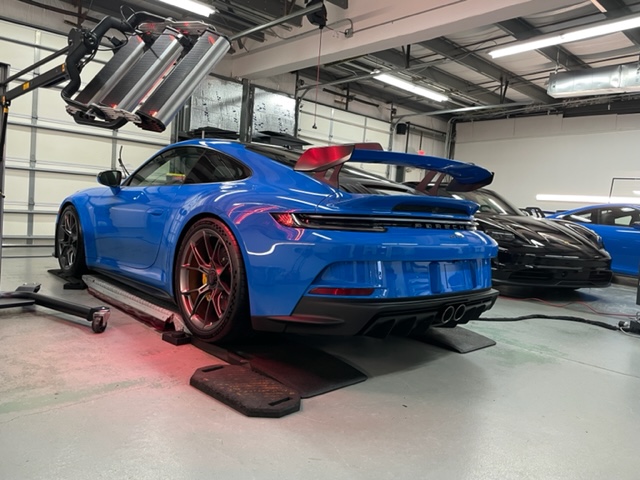 Paint Protection Infra-Red Curing on a Porsche GT3
