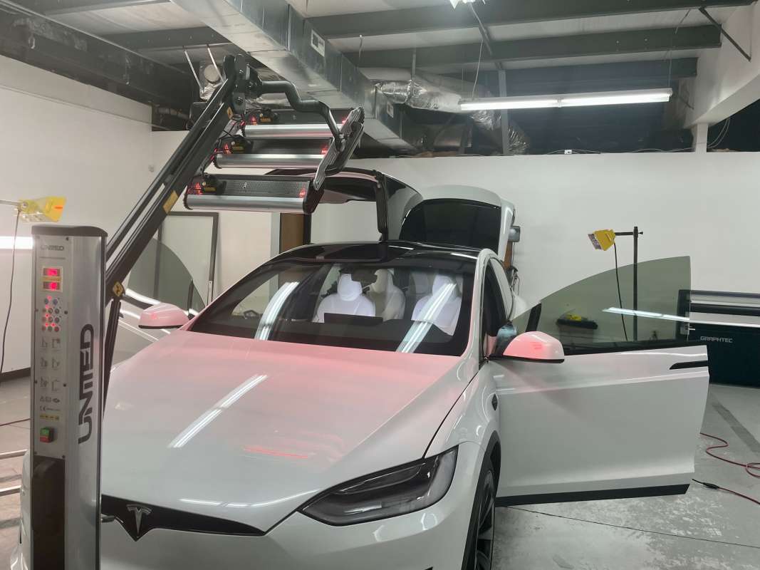 Tesla Model X Plaid Full Vehicle Window Tint Crystalline with Infrared Curing Tesla Model X Plaid Full Vehicle Window Tint Crystalline with Infrared Curing